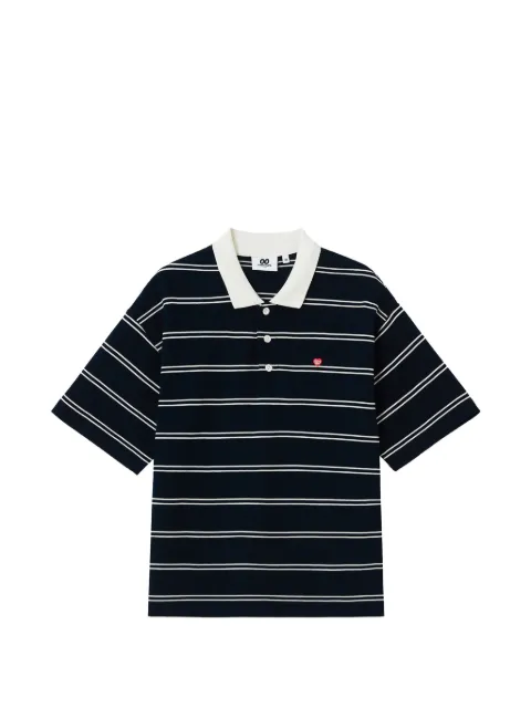 CHOCOOLATE playera tipo polo con rayas estampadas