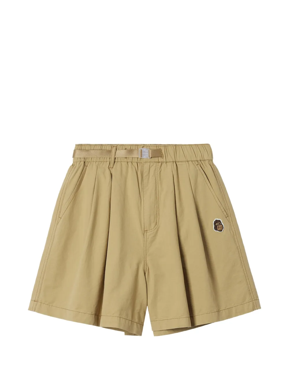 FINGERCROXX pleated belted shorts - Nude