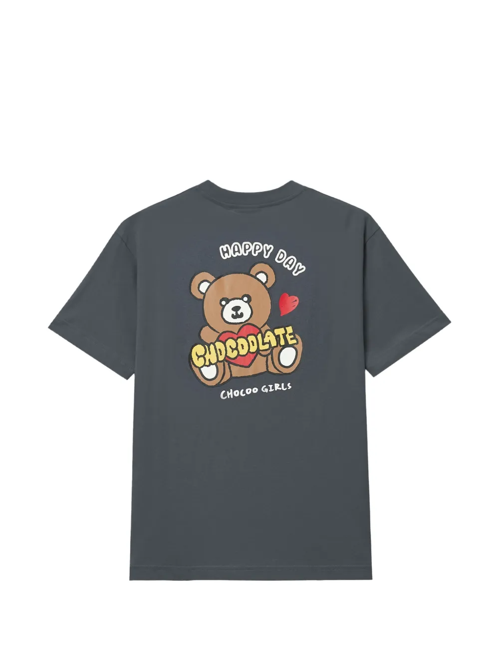  Chocoolate Bear-print T-shirt - Grey 
