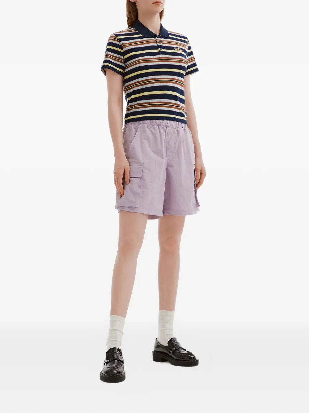  Chocoolate Striped Polo Top - Blue 