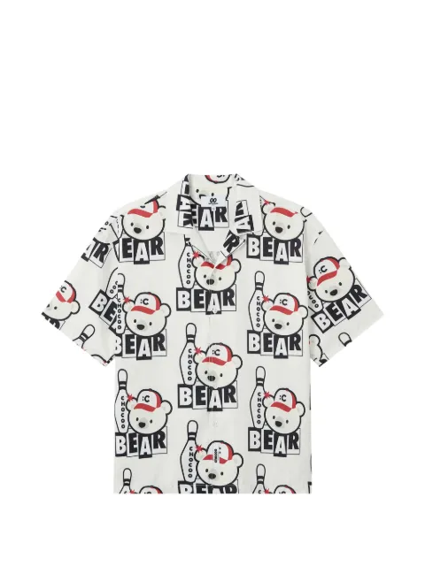 CHOCOOLATE bear-print short-sleeved shirt