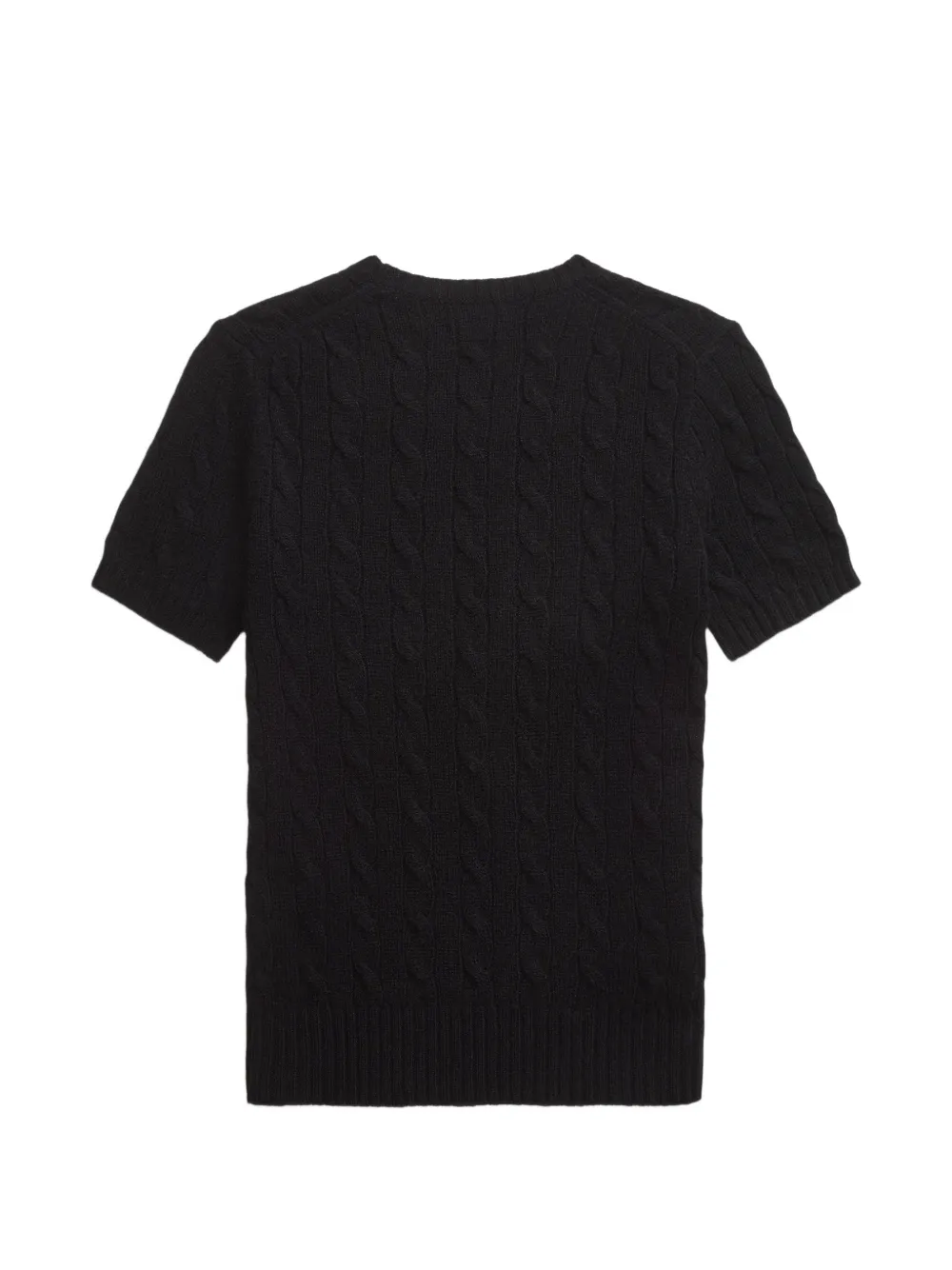 Polo Ralph Lauren Kabelgebreid T-shirt Zwart