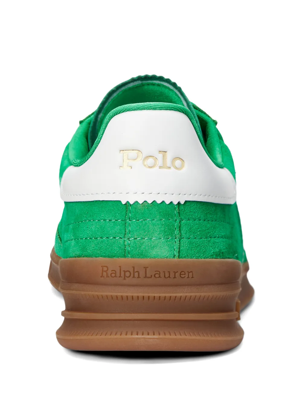 Polo Ralph Lauren Gestreepte suède sneakers Groen