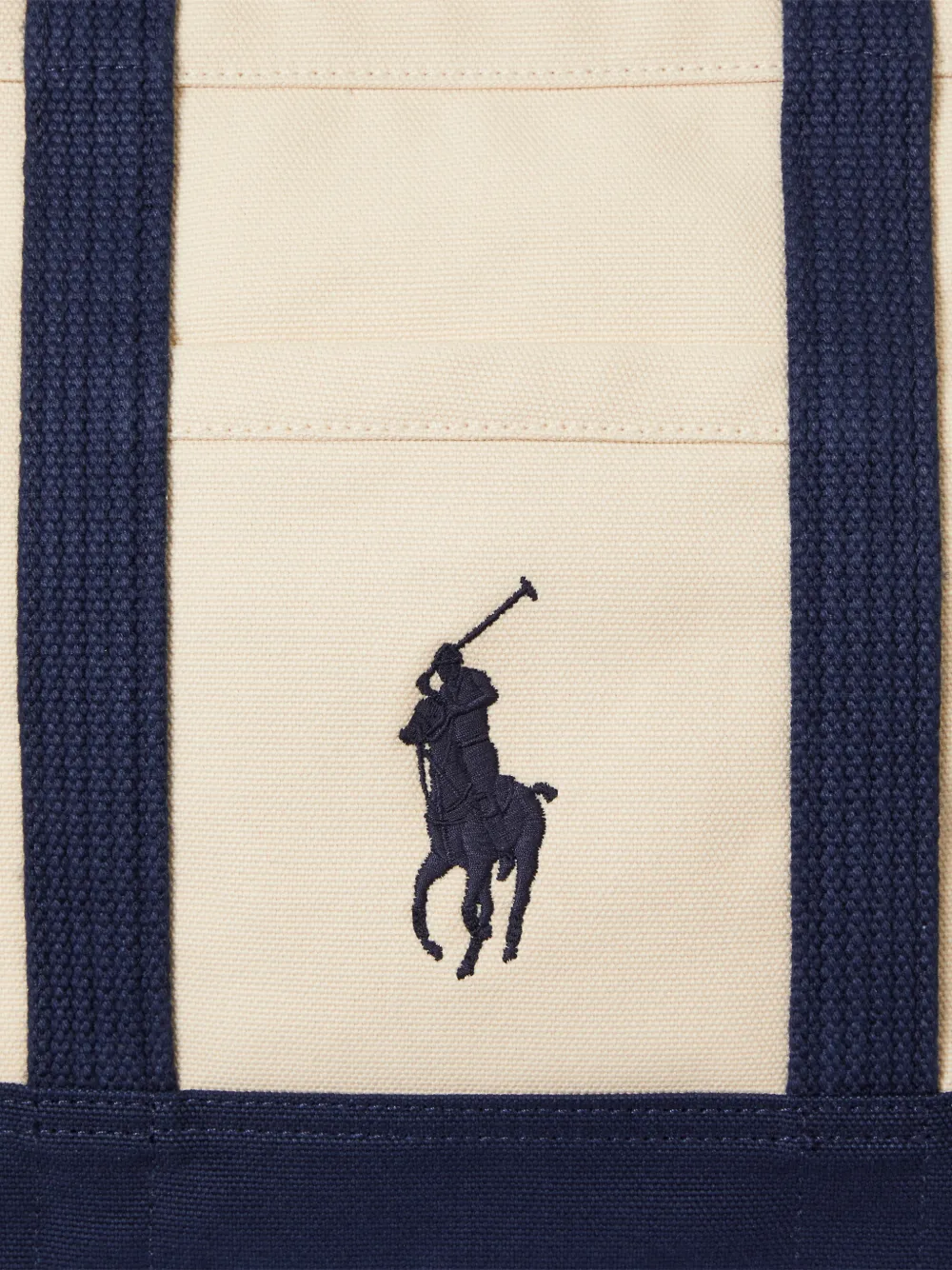 Polo Ralph Lauren Medium shopper met geborduurde pony Beige
