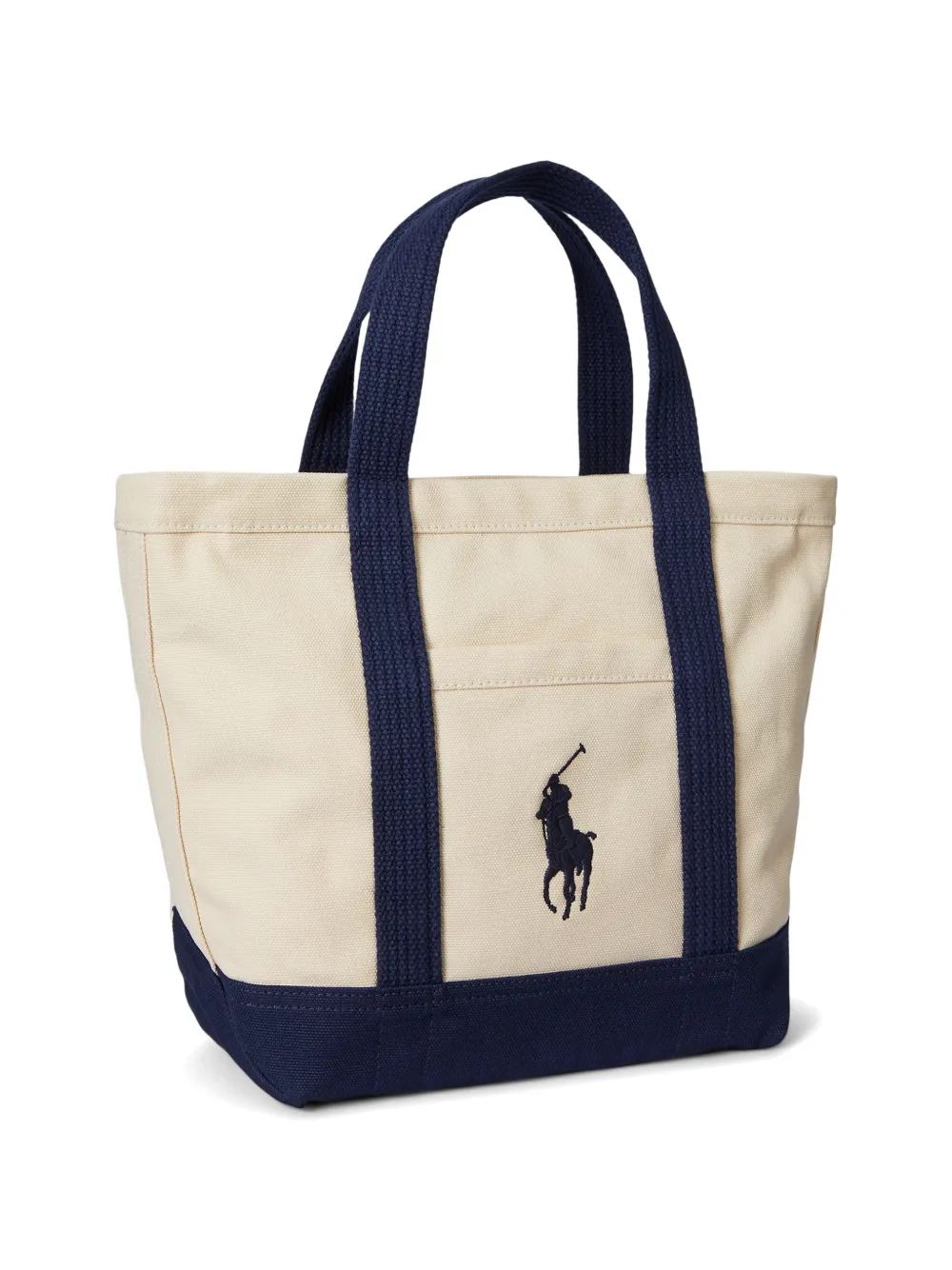 Polo Ralph Lauren Medium shopper met geborduurde pony Beige
