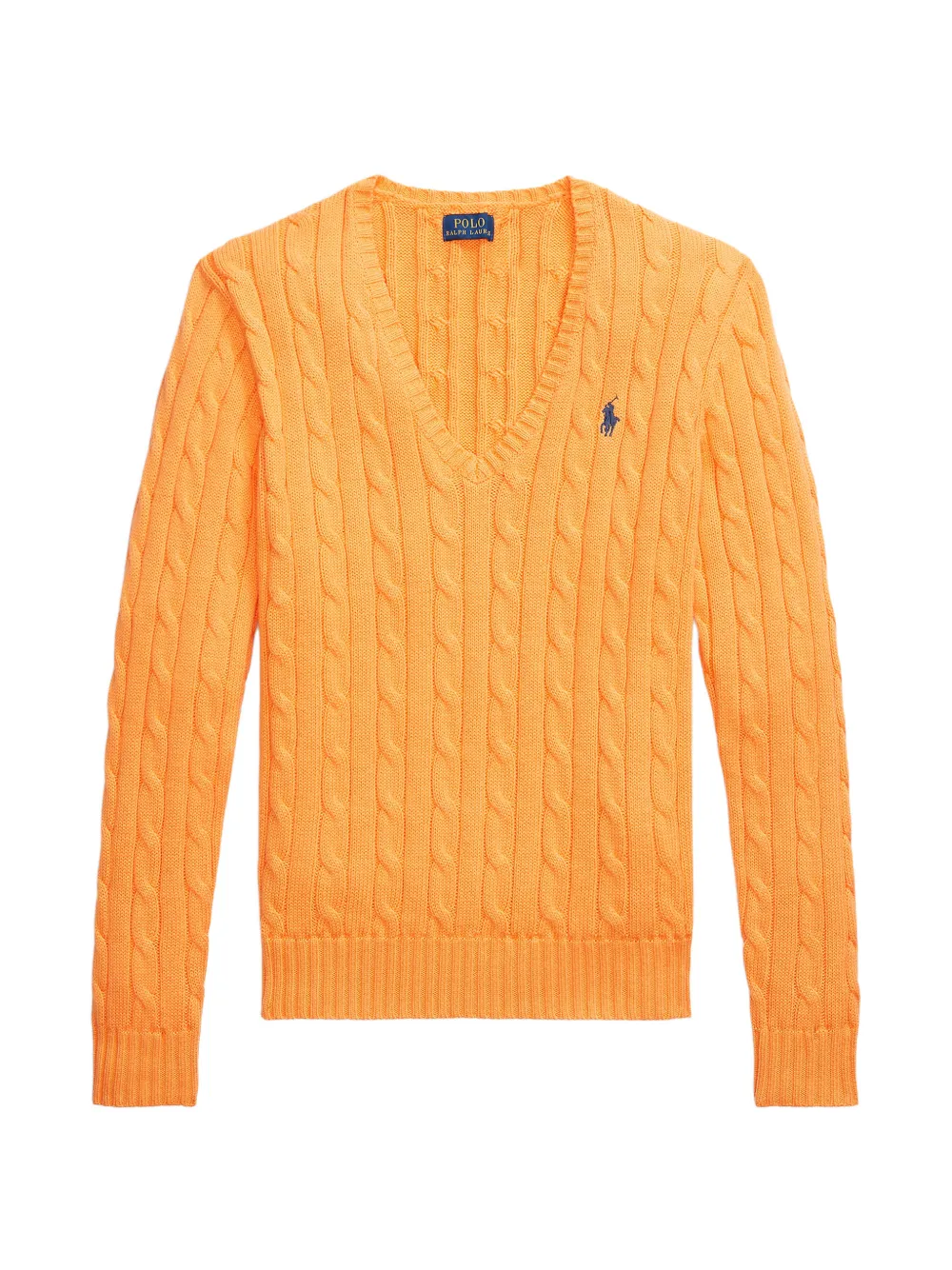 Polo Ralph Lauren cable-knit V-neck sweater - Arancione