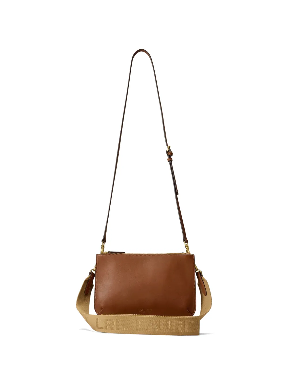Lauren Ralph Lauren medium logo-strap cross body bag - Marrone