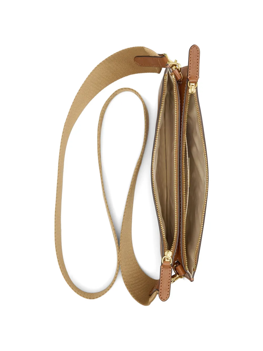 Lauren Ralph Lauren Medium crossbodytas met logoband Bruin