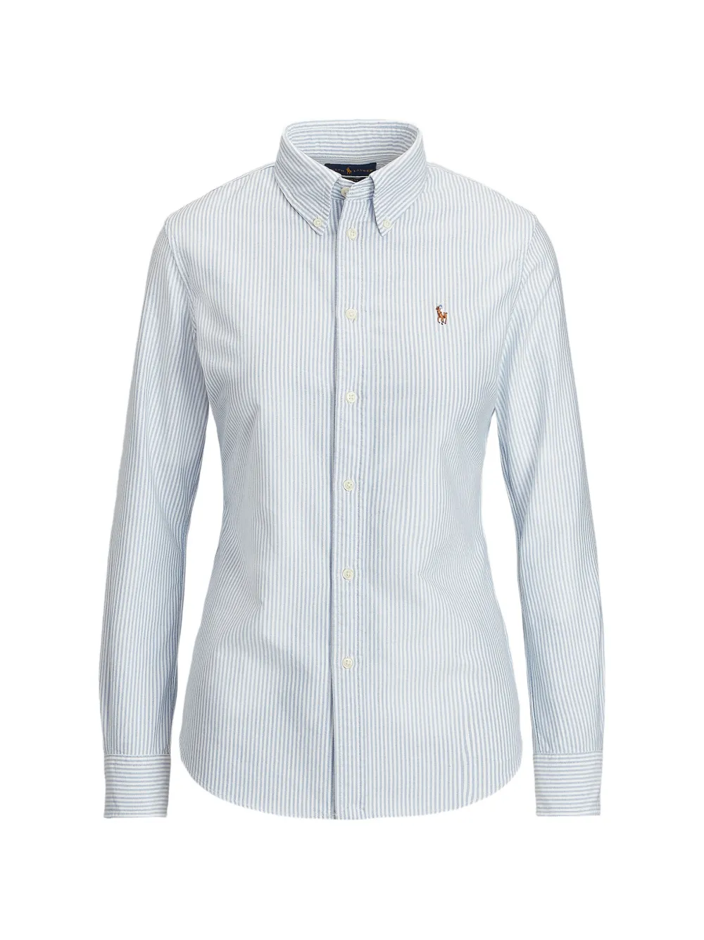 Polo Ralph Lauren Striped Logo Shirt In Blue