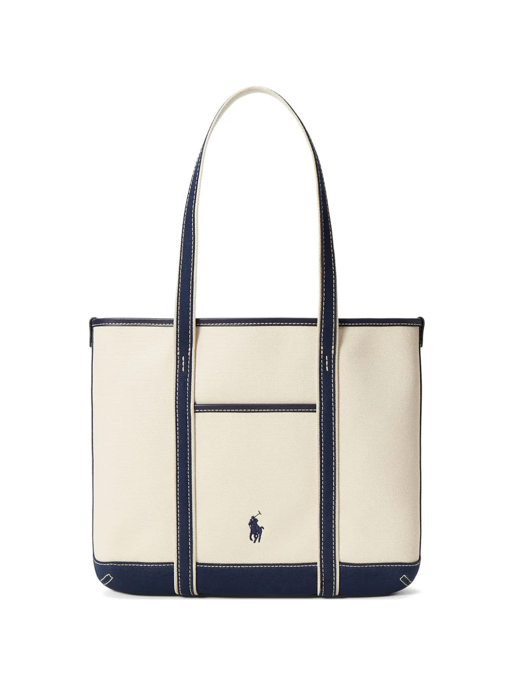 Polo Ralph Lauren medium leather-trim tote bag - Toni neutri