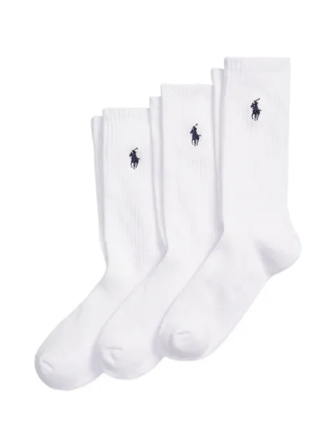 Polo Ralph Lauren set de tres pares de calcetines con logo bordado