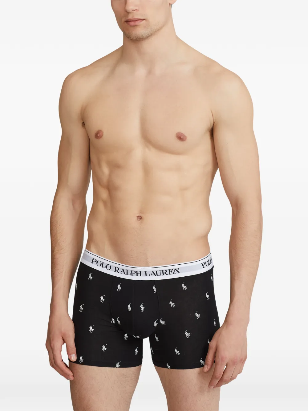 Polo Ralph Lauren Drie boxershorts met logoprint Zwart