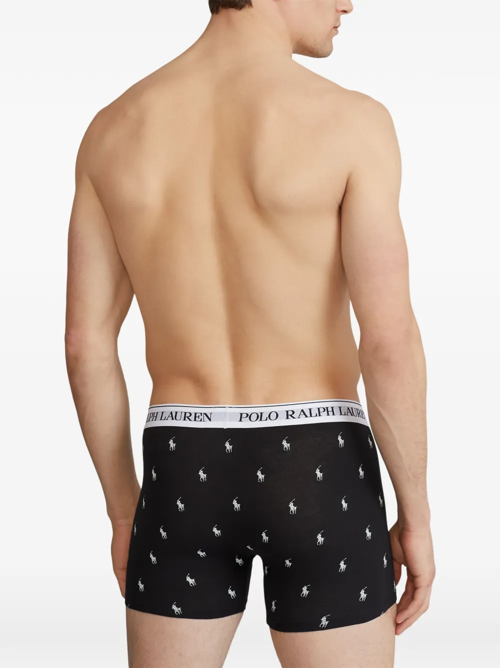 Polo Ralph Lauren Drie boxershorts met logoprint Zwart
