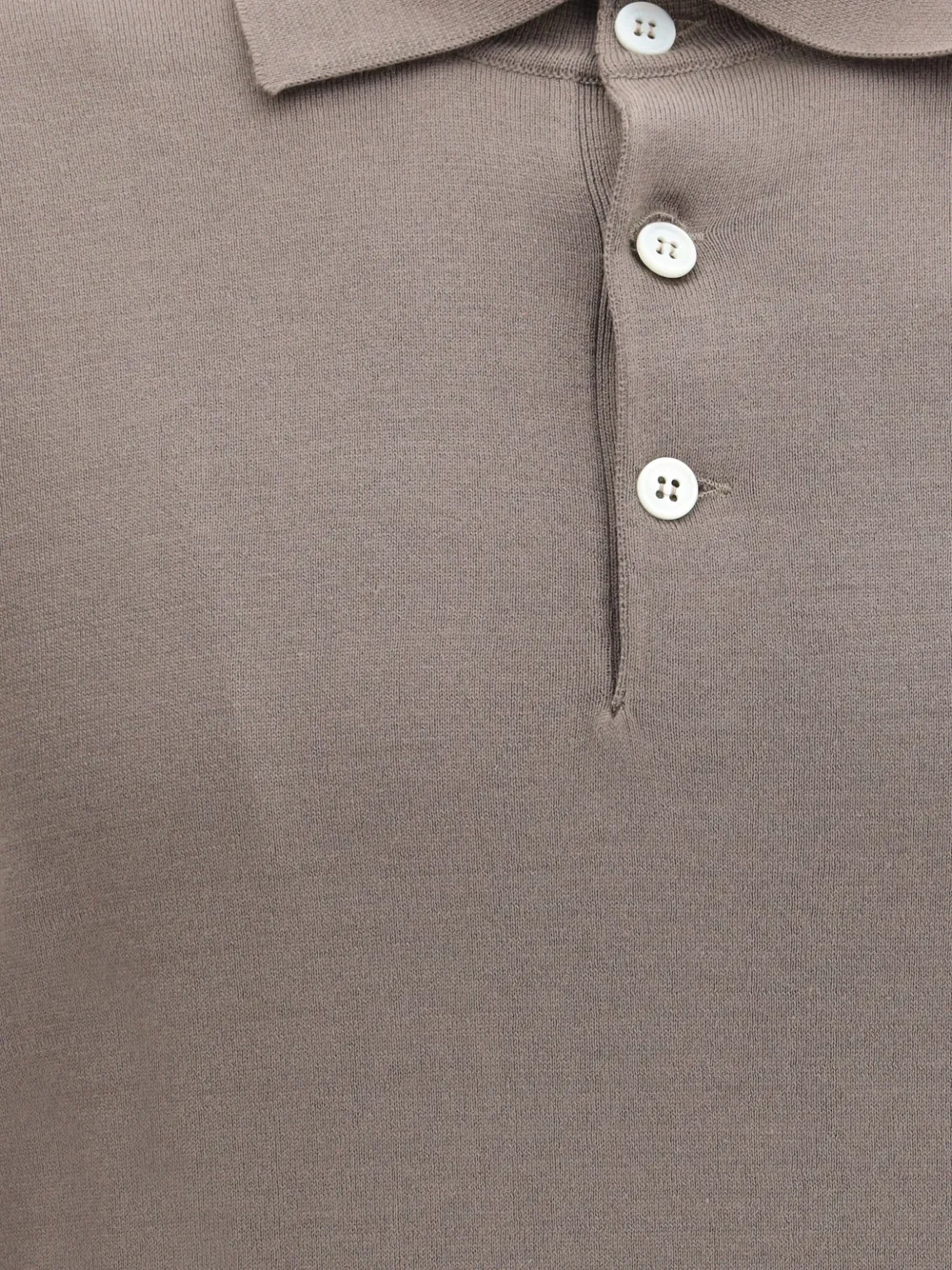 Brunello Cucinelli Poloshirt met lange mouwen Beige