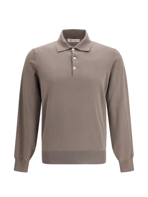 Brunello Cucinelli button long-sleeve polo shirt