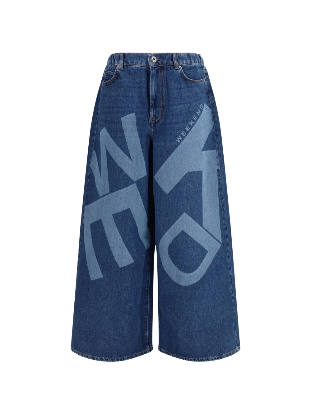 Weekend Max Mara wide-leg logo-print jeans - Blu