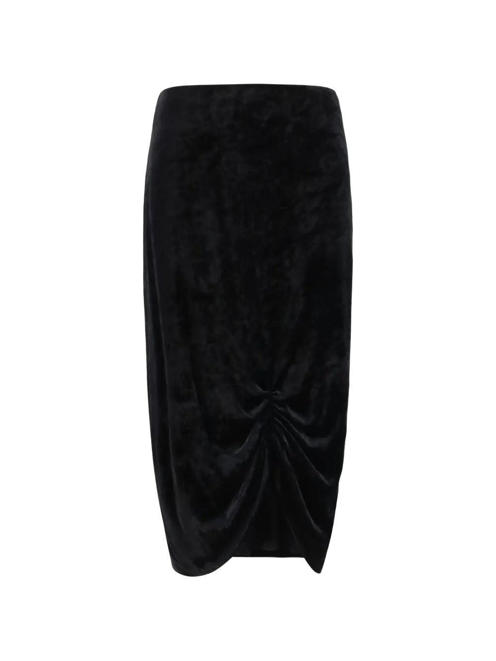 Valentino Garavani draped-detail midi skirt - Nero