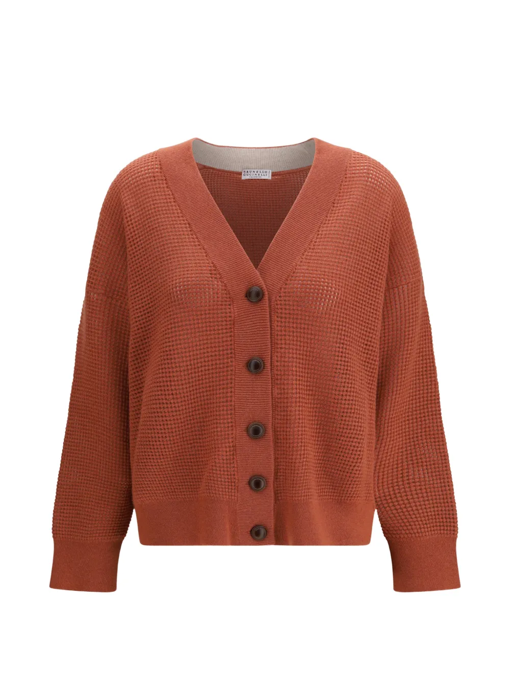 Brunello Cucinelli buttoned cashmere cardigan - Arancione