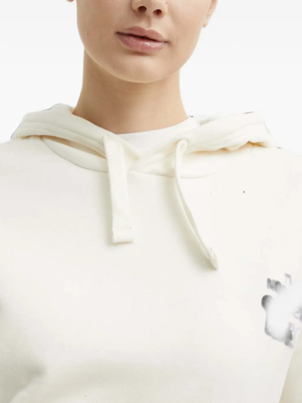 The North Face graphic-print hoodie Beige