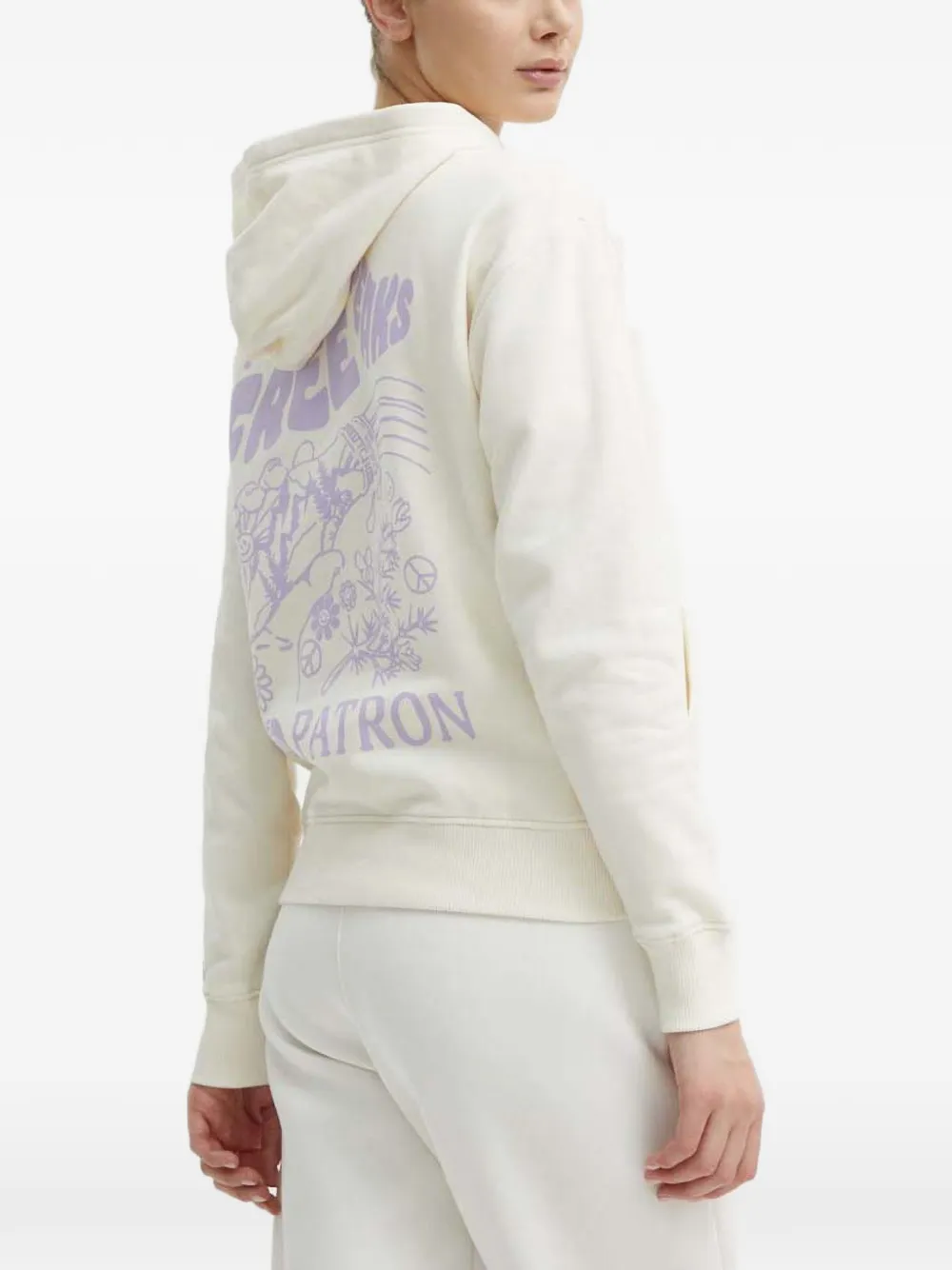 The North Face graphic-print hoodie Beige