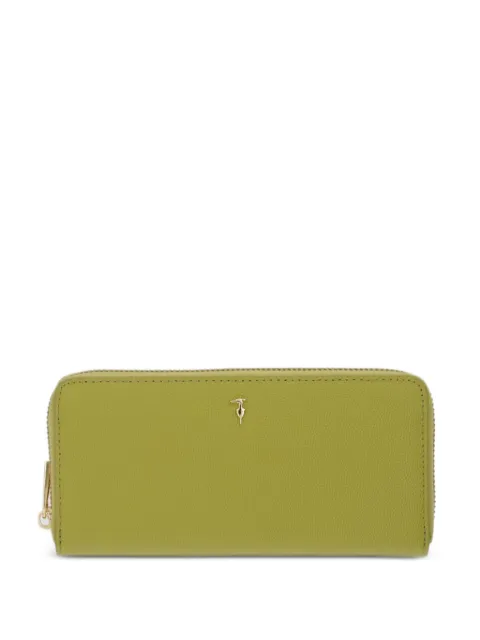 Trussardi Cameo logo-plaque pebbled-texture wallet