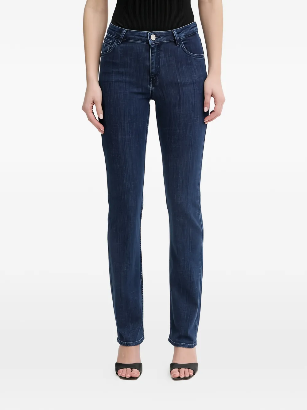 Trussardi patch jeans - Blu
