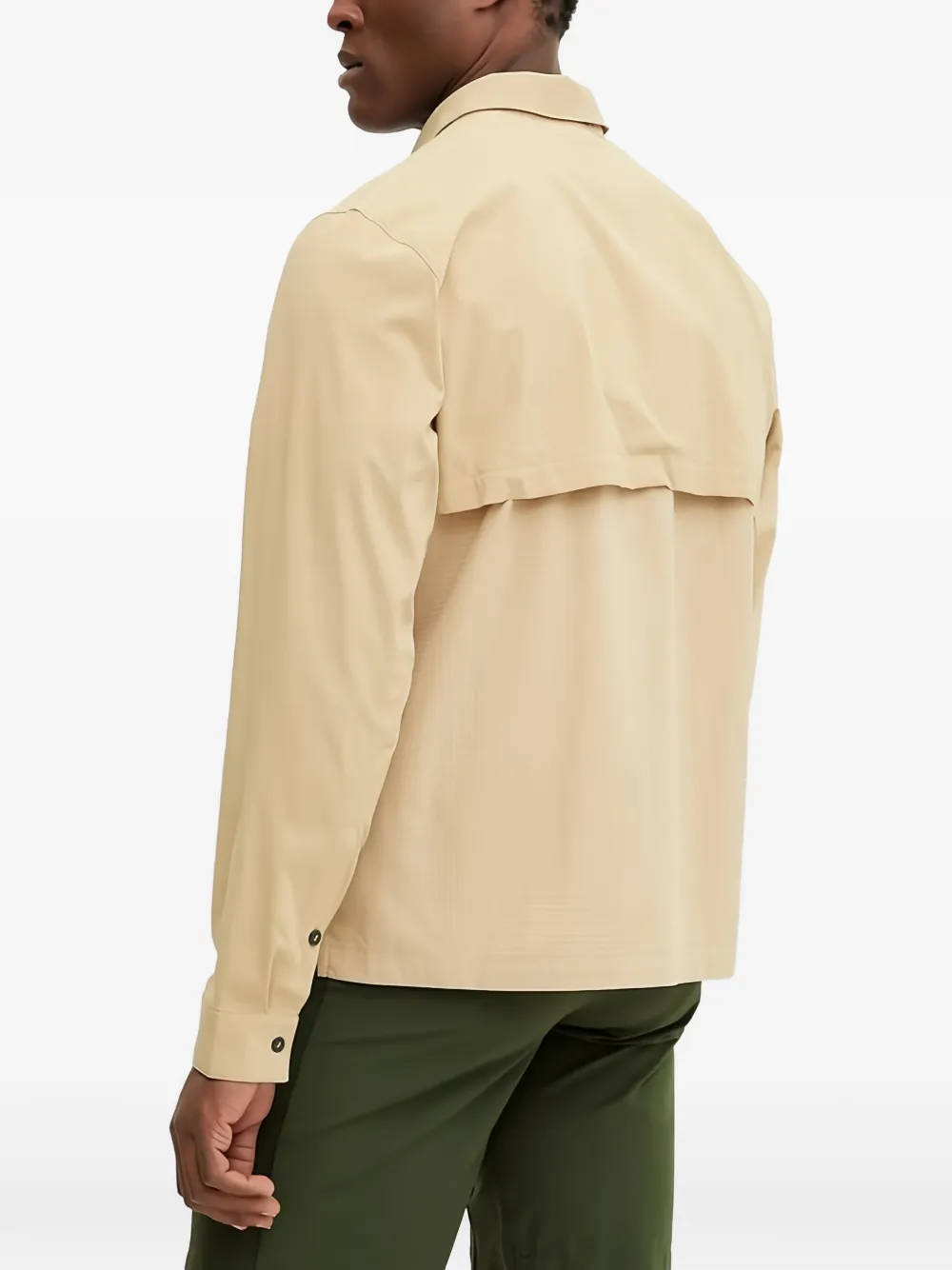 The North Face Geruit overhemd met rits Beige