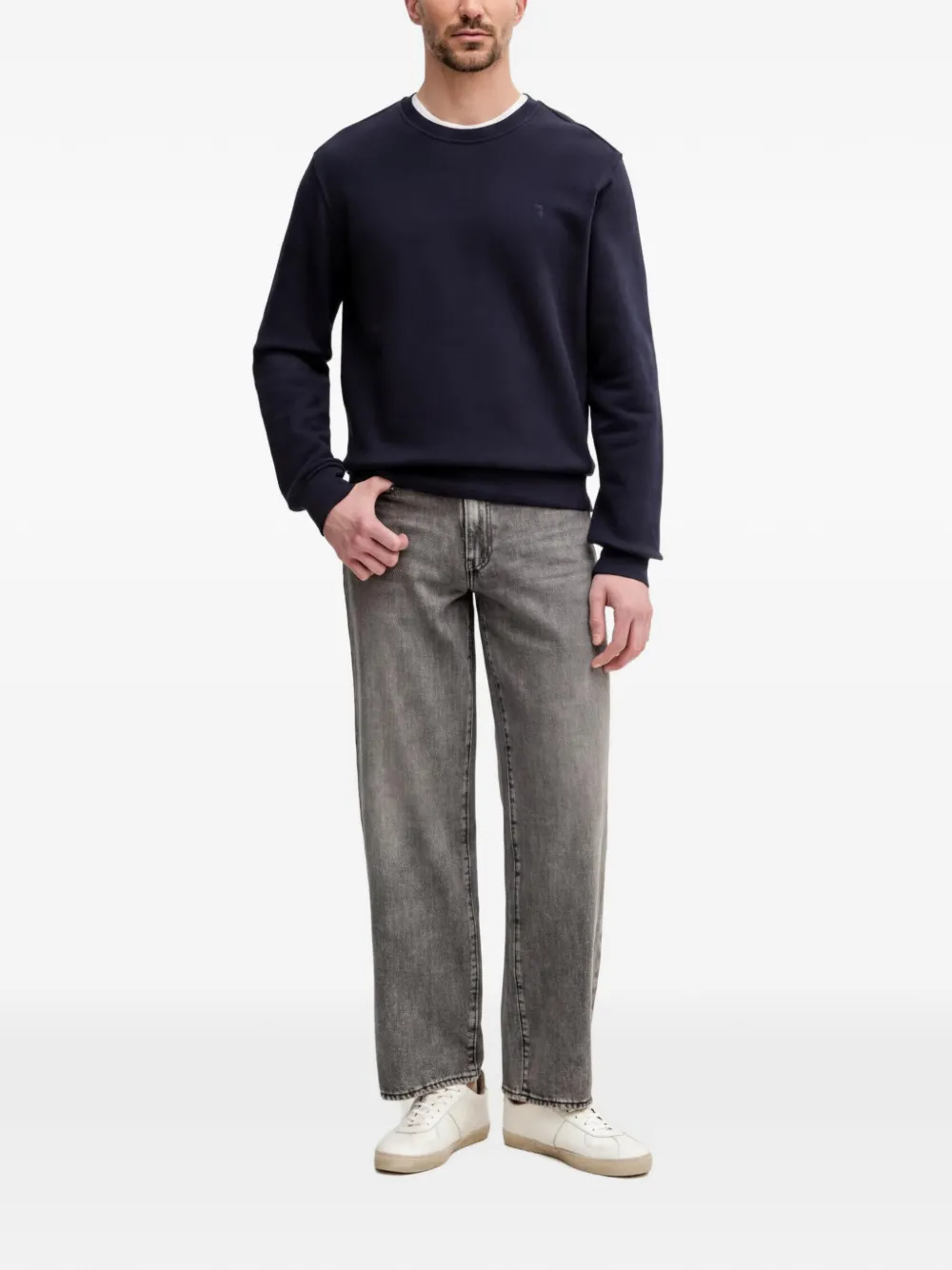 Trussardi Sweater met geborduurd logo Blauw