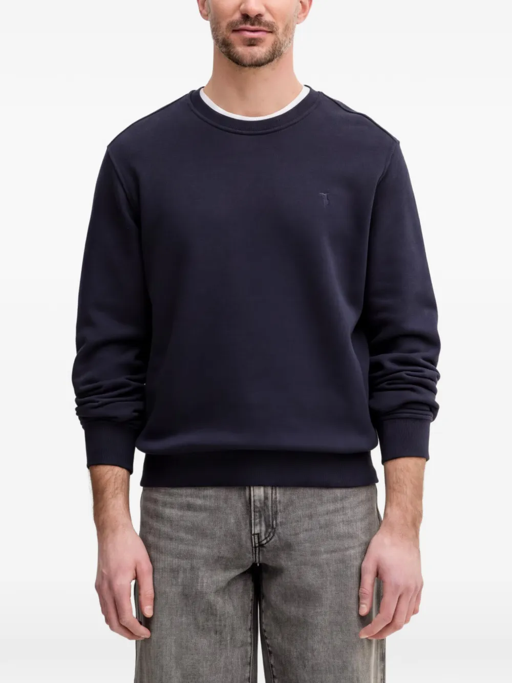 Trussardi embroidered-logo sweatshirt - Blu