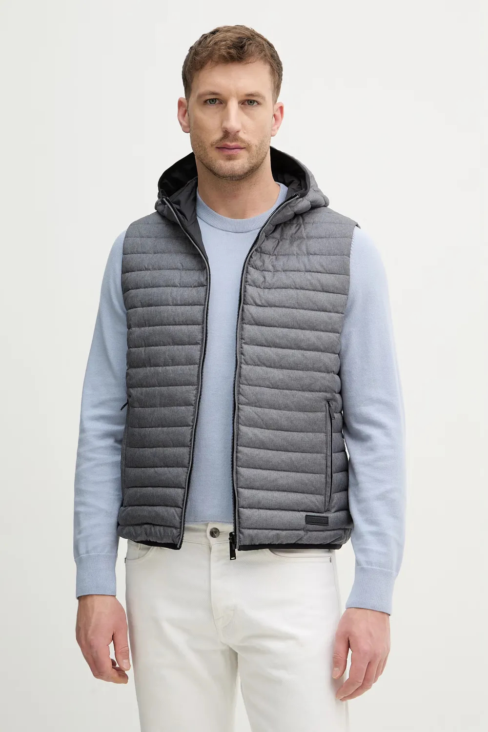 Trussardi hooded quilted gilet - Nero