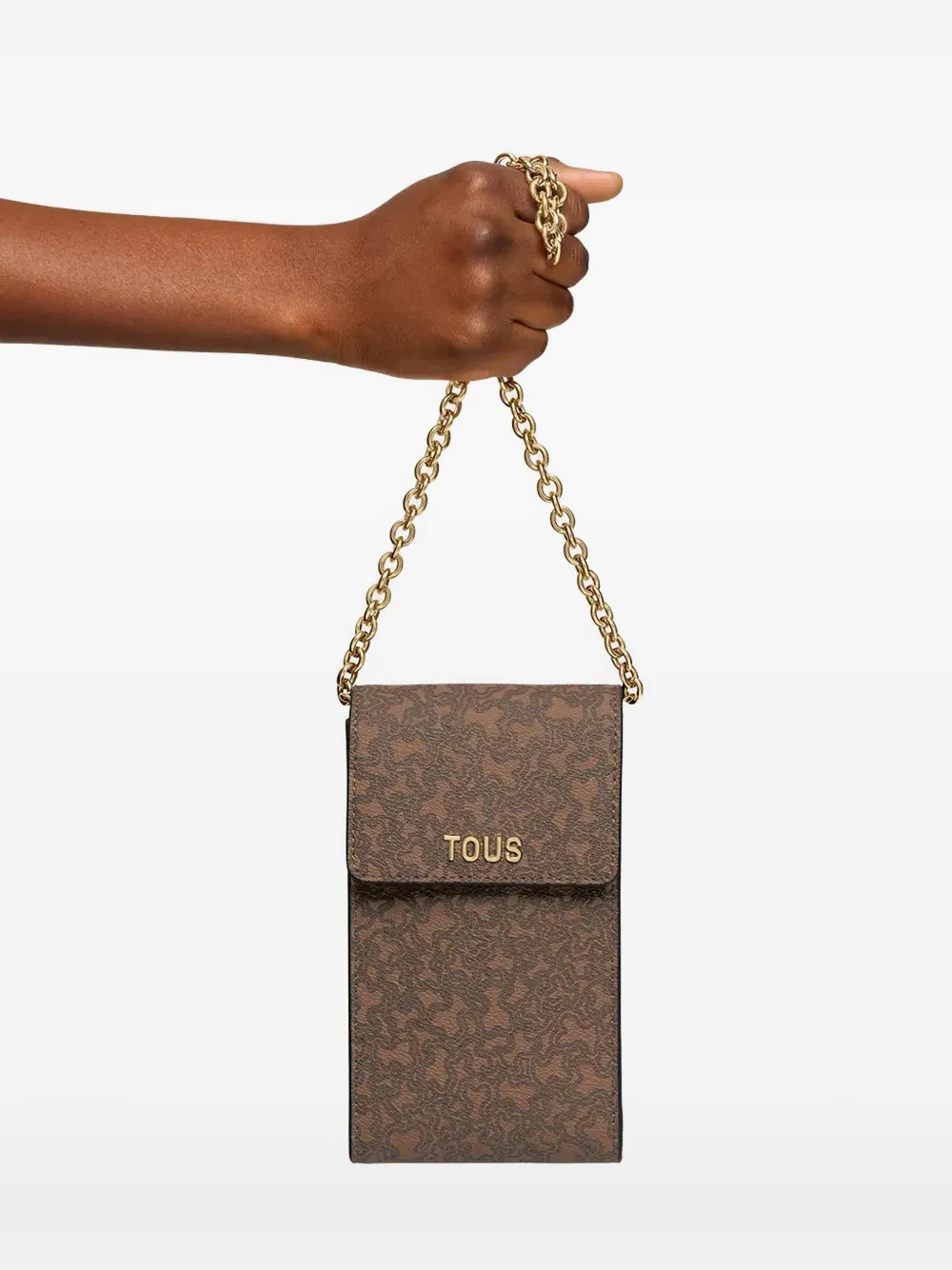 TOUS Kaos Mini Lines monogram-pattern crossbody bag - Marrone