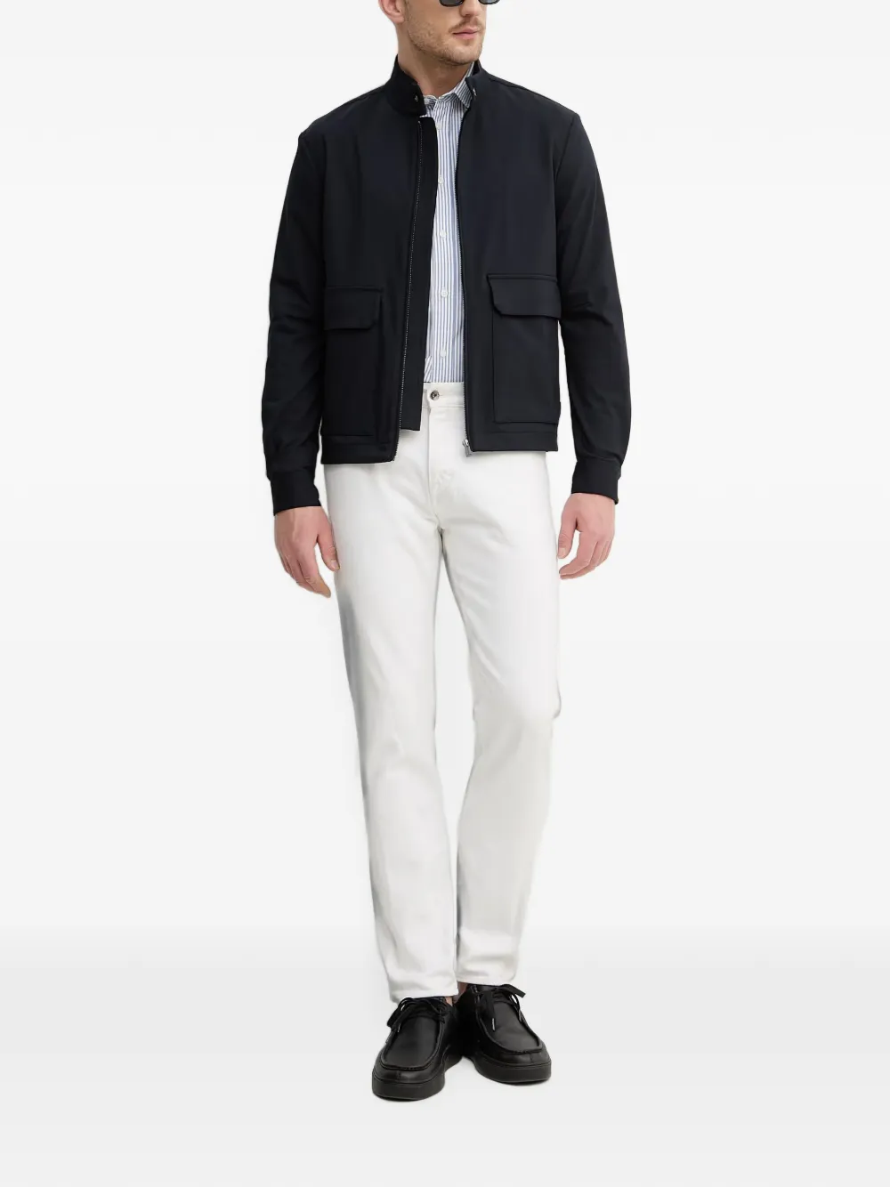 Trussardi zip-up jacket Blauw