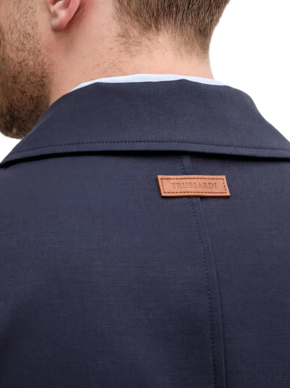 Trussardi Jas met knopen en kraag Blauw