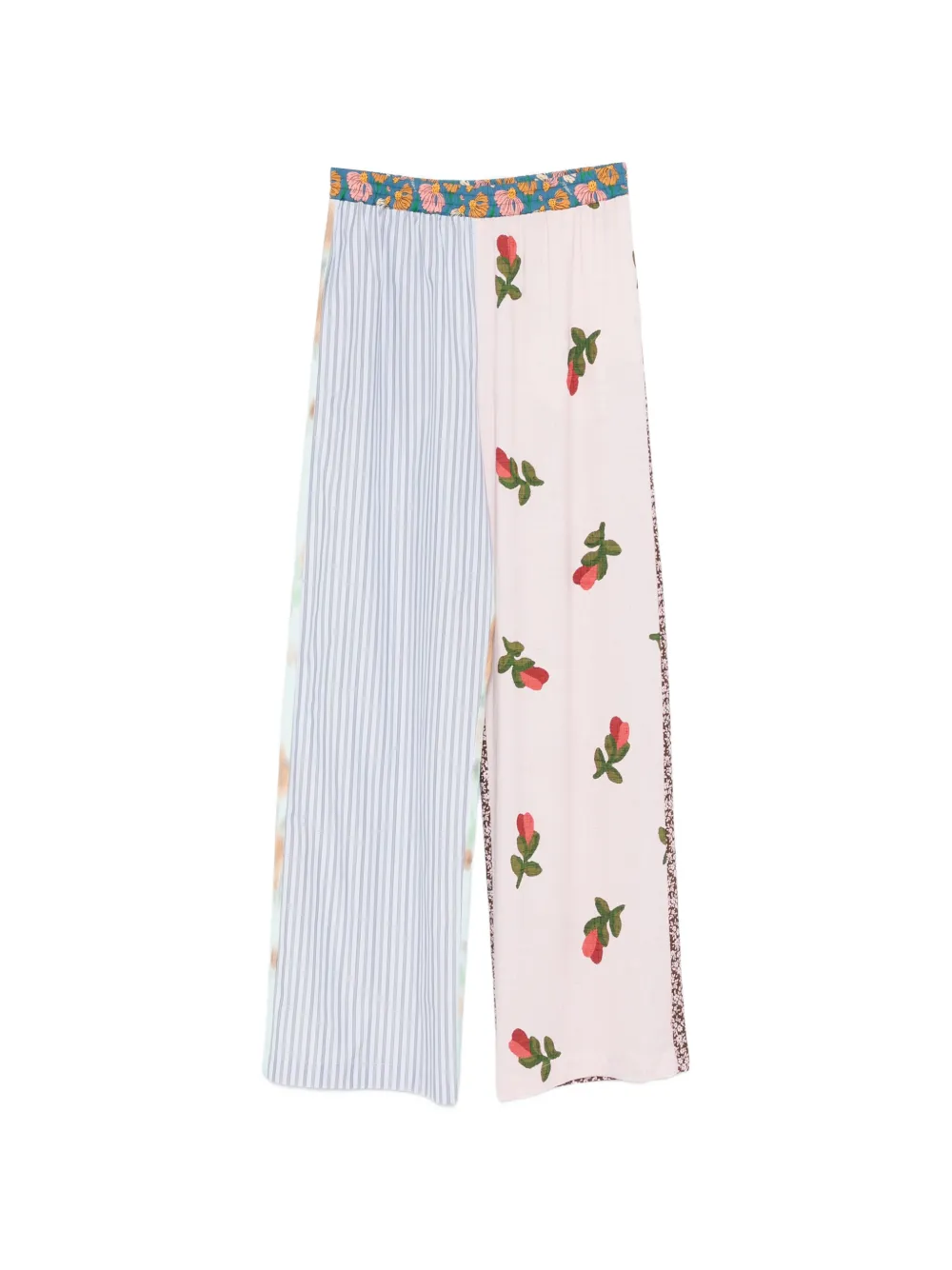 Moschino floral-print palazzo pants - Rosa