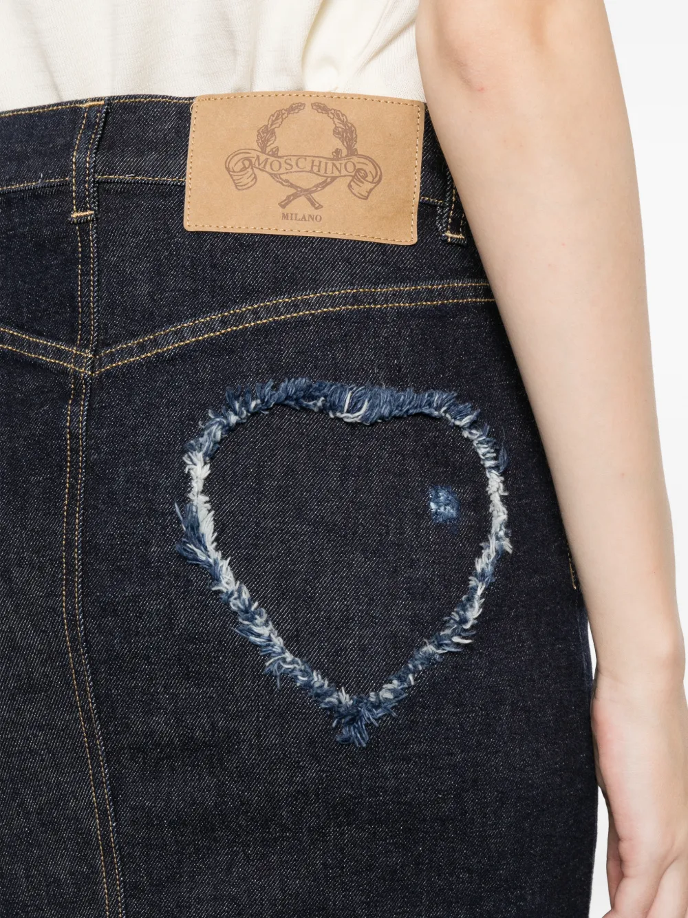 Moschino Stretch denim rok Blauw