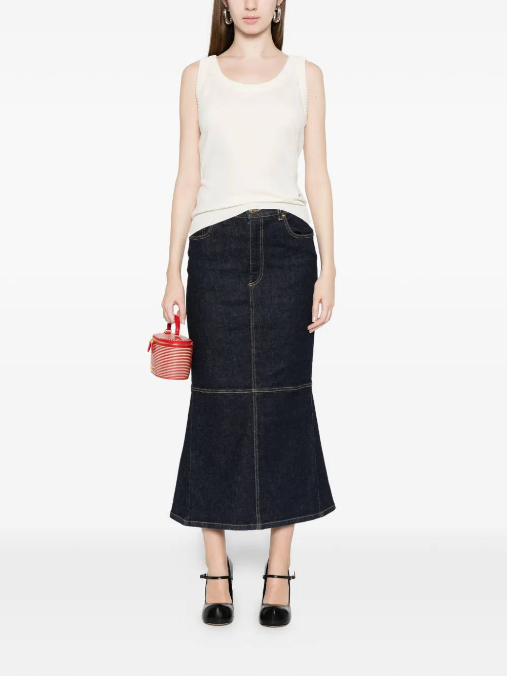 Moschino Stretch denim rok Blauw