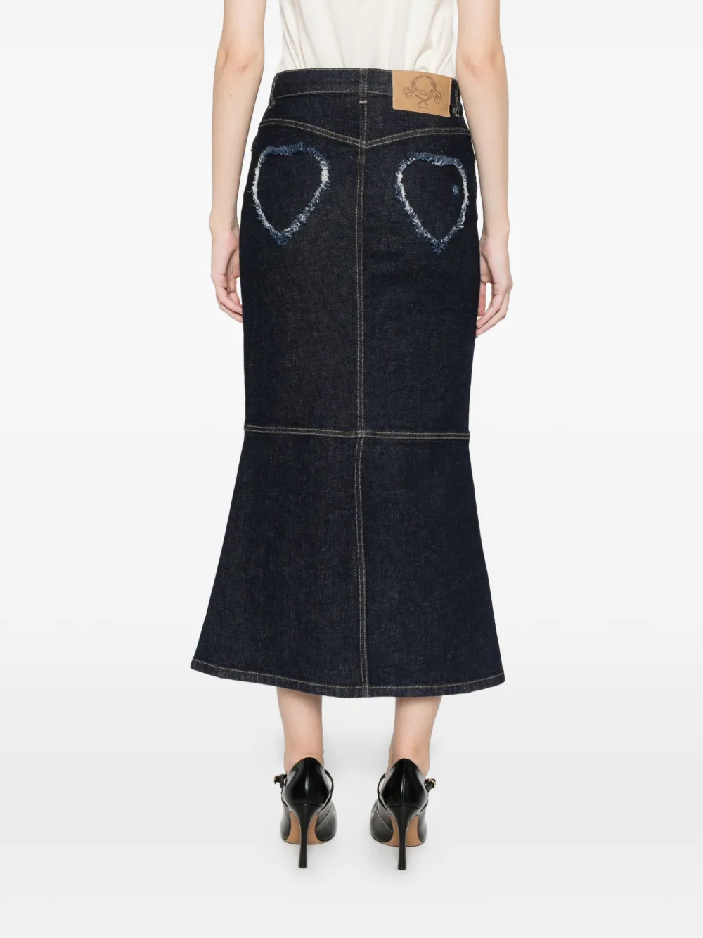 Moschino Stretch denim rok Blauw