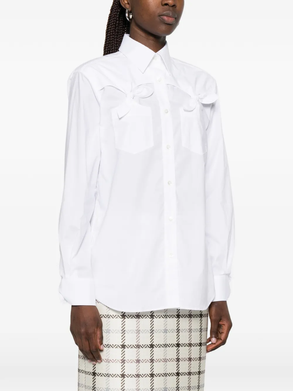 Moschino Shirt met strik Wit