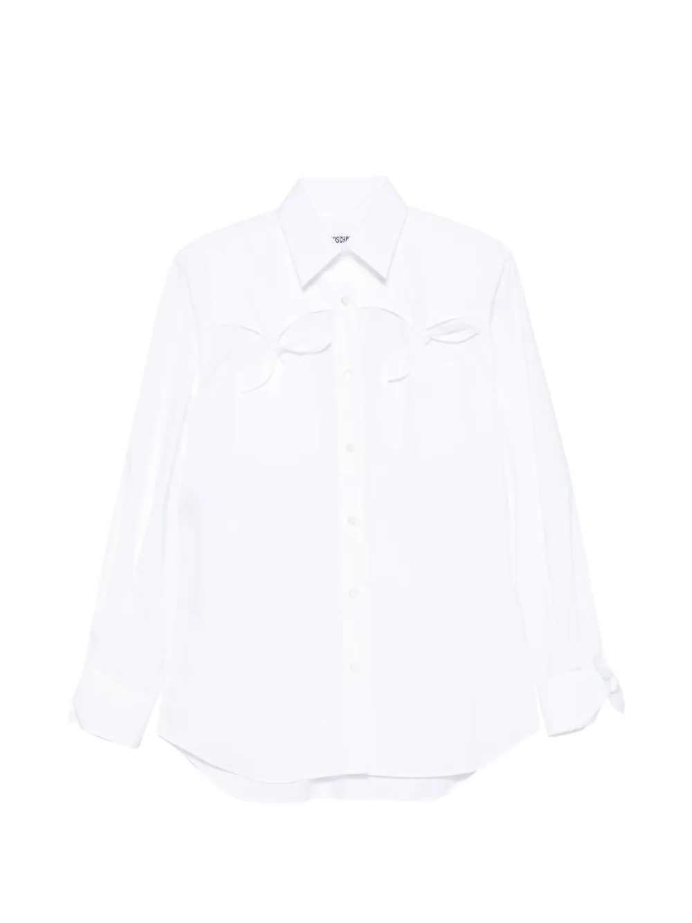 Moschino bow-detail shirt - Bianco