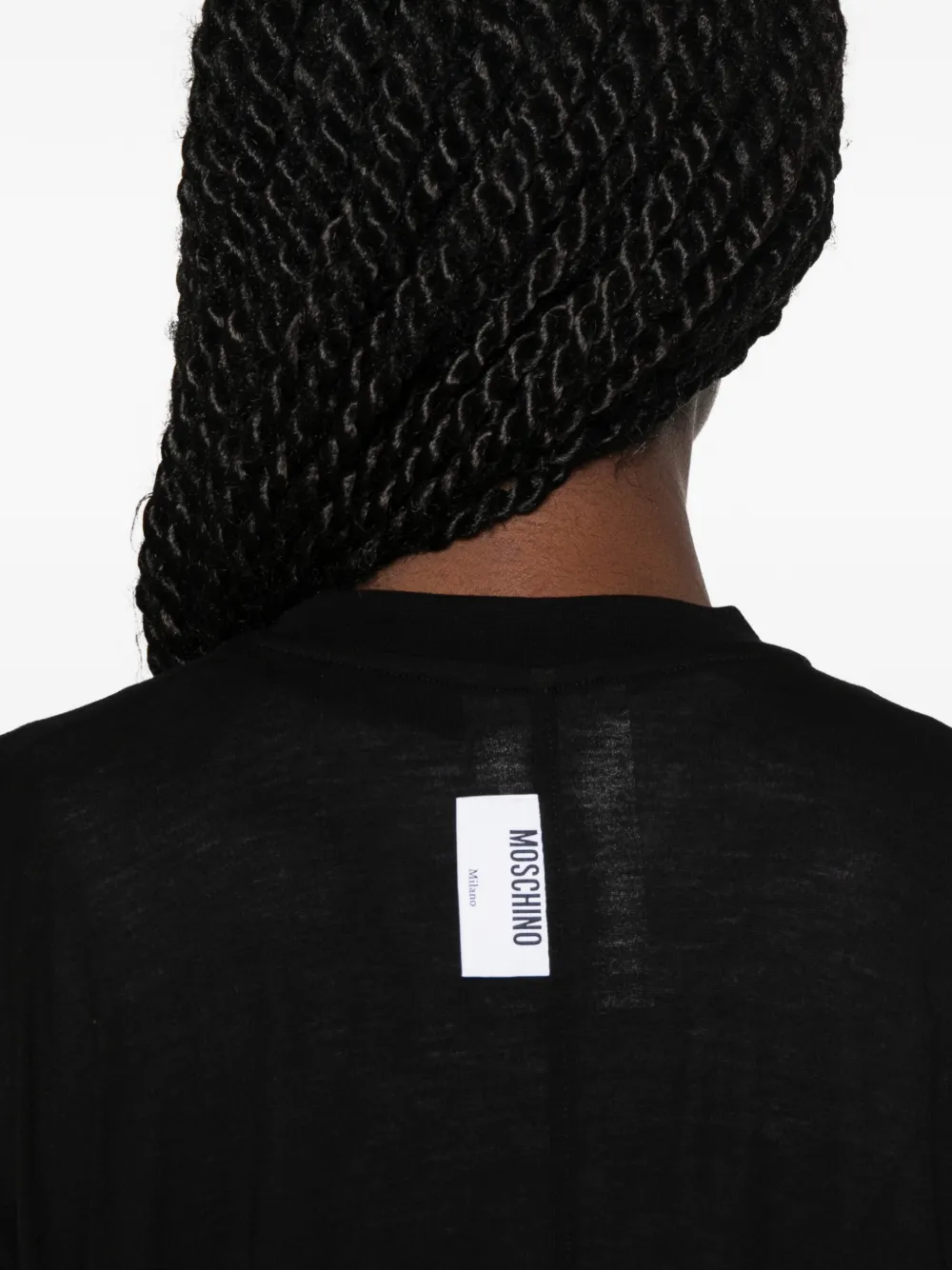 Moschino T-shirt met logopatch Zwart