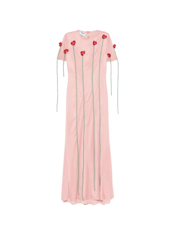 moschino jersey dress Moschino - Lightweight jersey dress with flowers - Pink