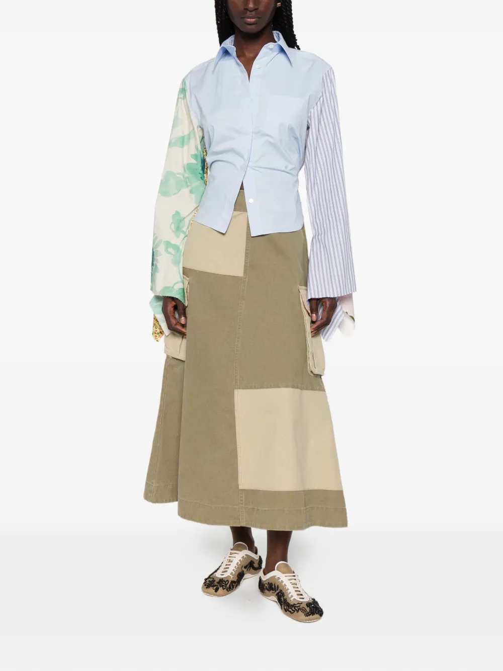 Moschino Overhemd met vlakken en lange mouwen Blauw