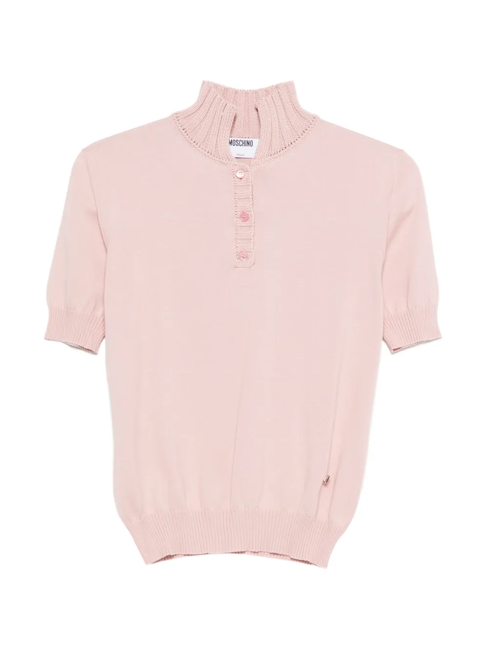 Moschino buttoned short-sleeve polo top - Rosa