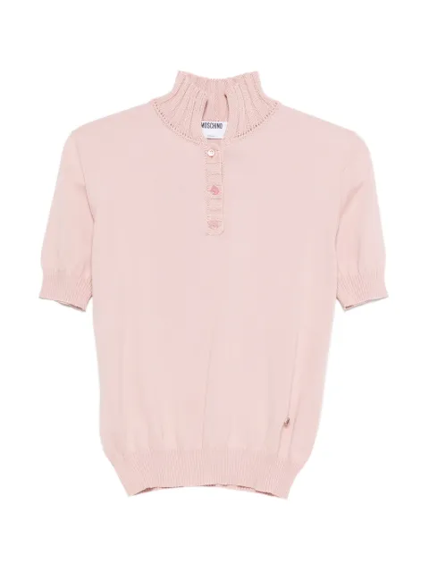 Moschino buttoned short-sleeve polo top
