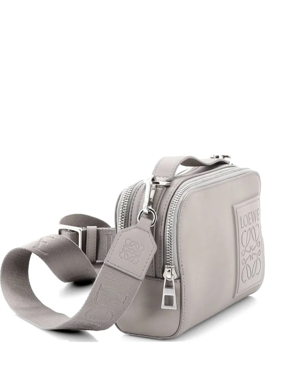 Loewe Pre-Owned Camera Leather Mini crossbody bag - Grigio