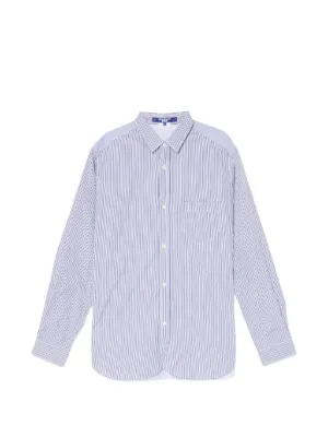 Junya Watanabe MAN チェック ストライプ シャツ | ブルー | FARFETCH JP