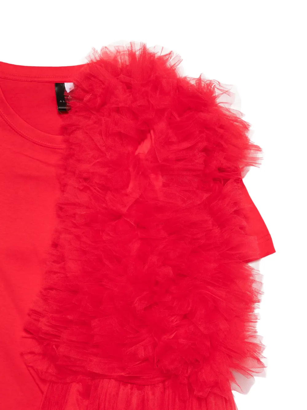  Alchemy Tulle Ruffled T-shirt - Red 