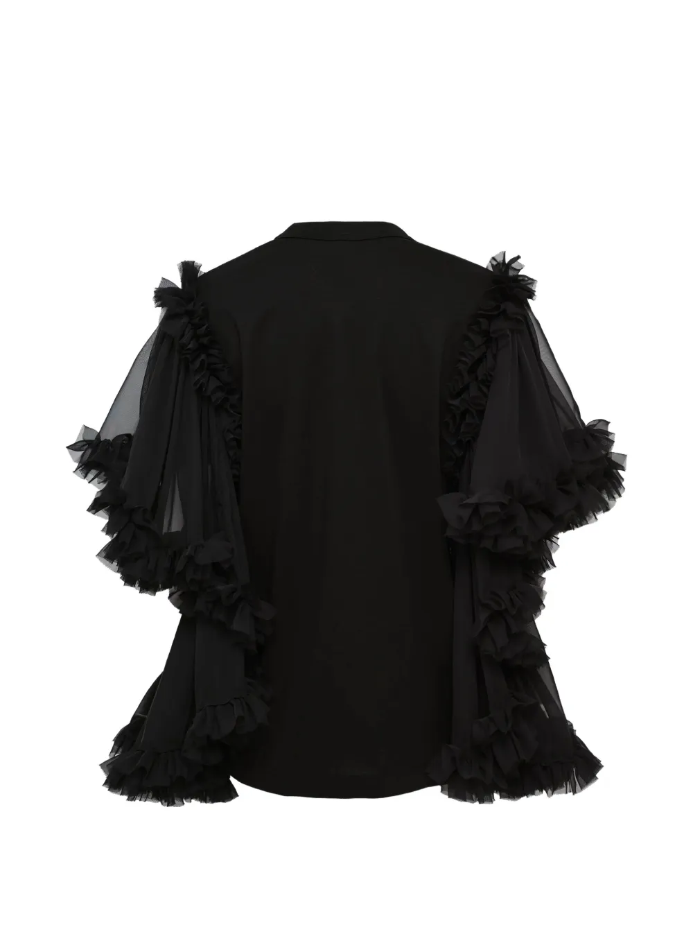 Noir Kei Ninomiya Shirt met ruches Zwart