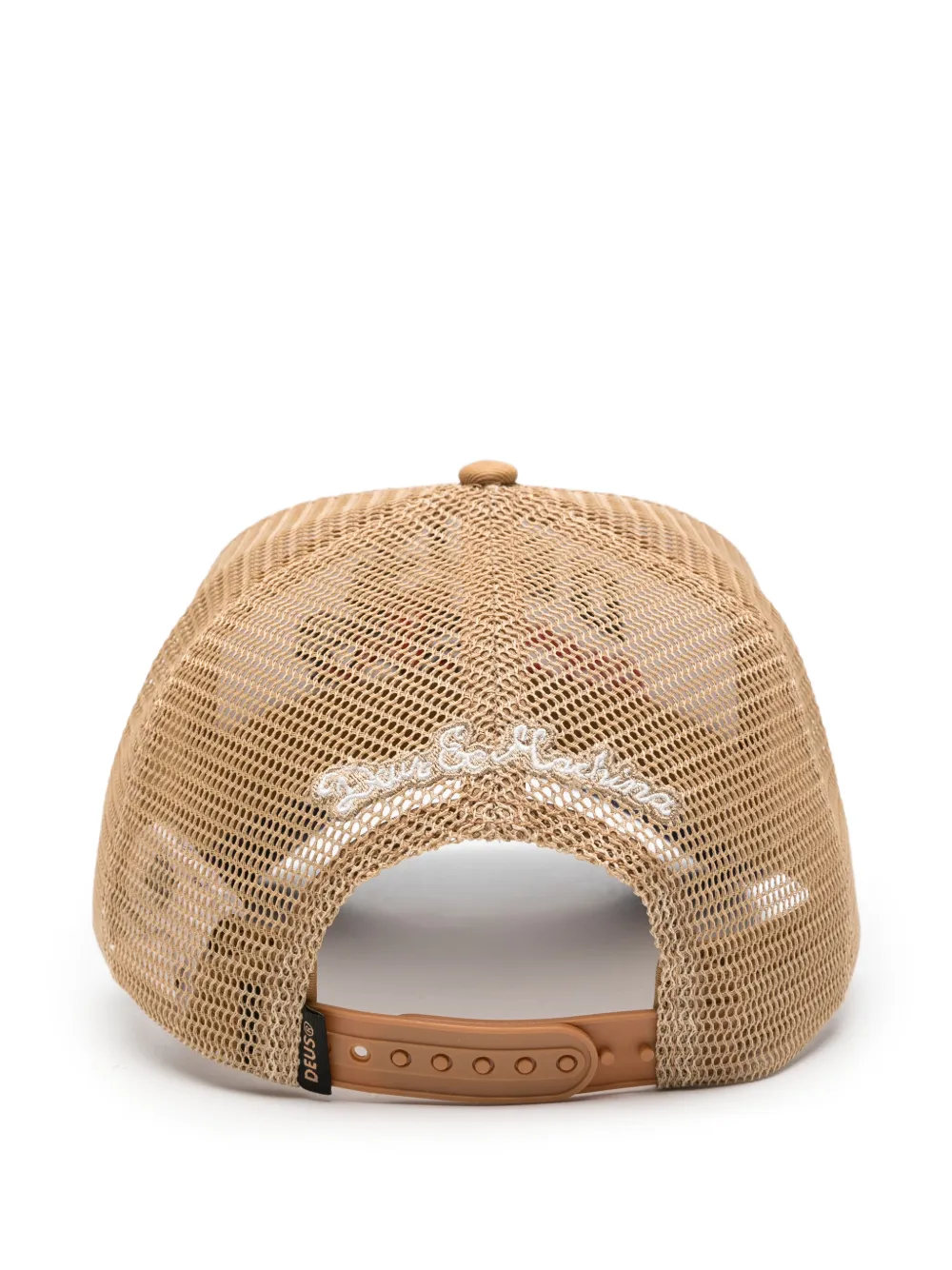  Deus Ex Machina Dogleg Embroidered Trucker Cap - Neutrals 