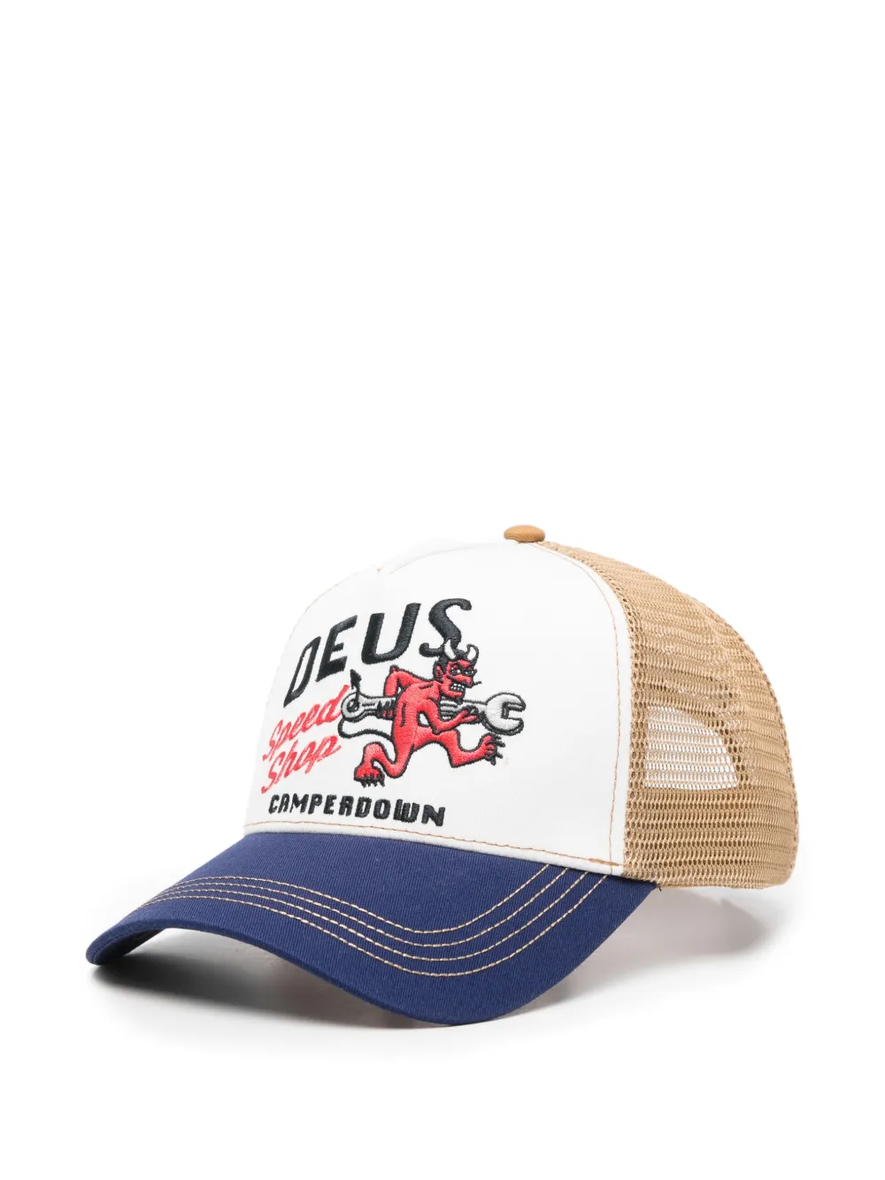 Deus Ex Machina Dogleg embroidered trucker cap - Toni neutri